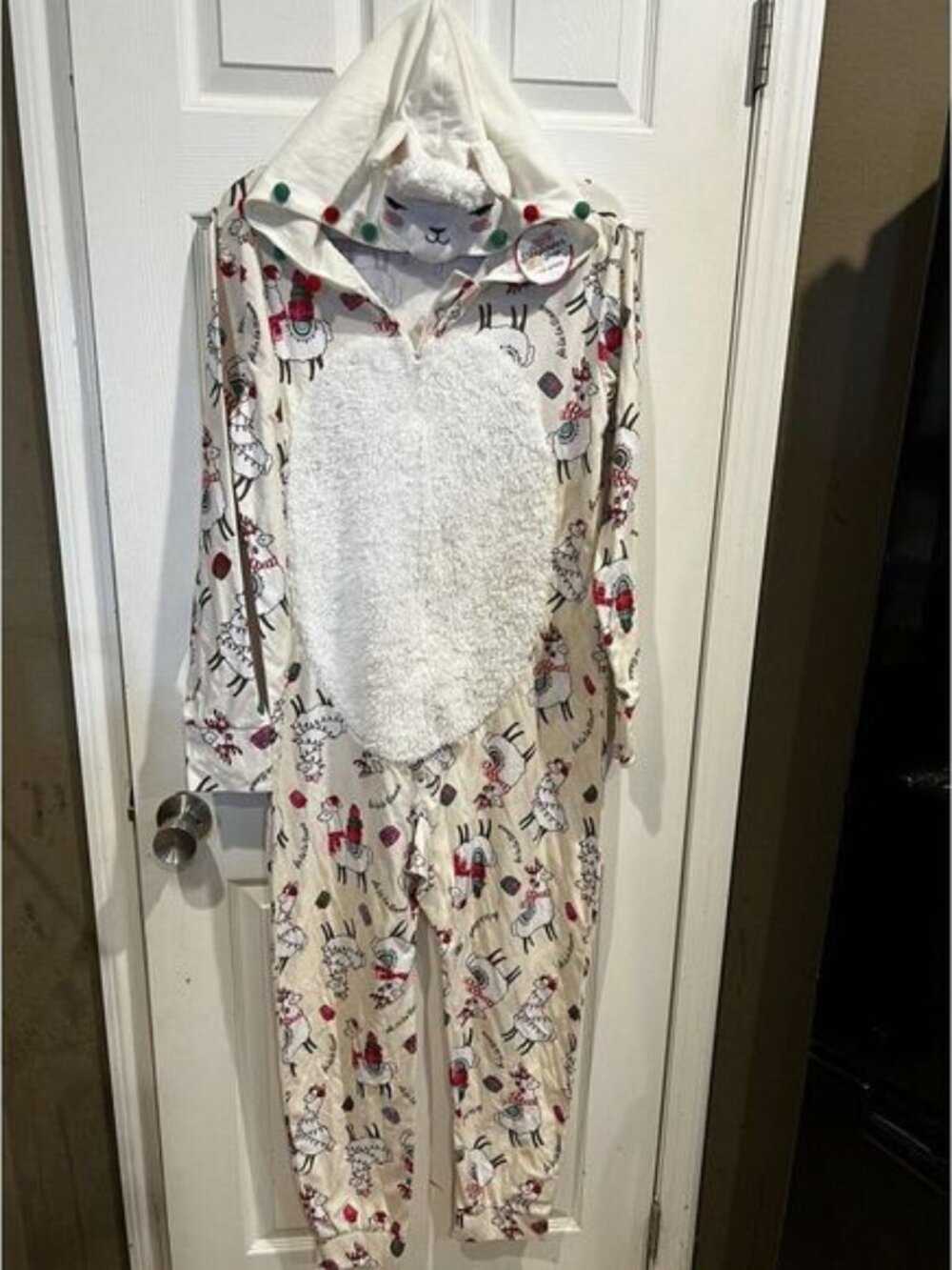 NWT Justice Christmas‎ Llama One Piece Sleep Over Outfit Size Girls 18 Plus